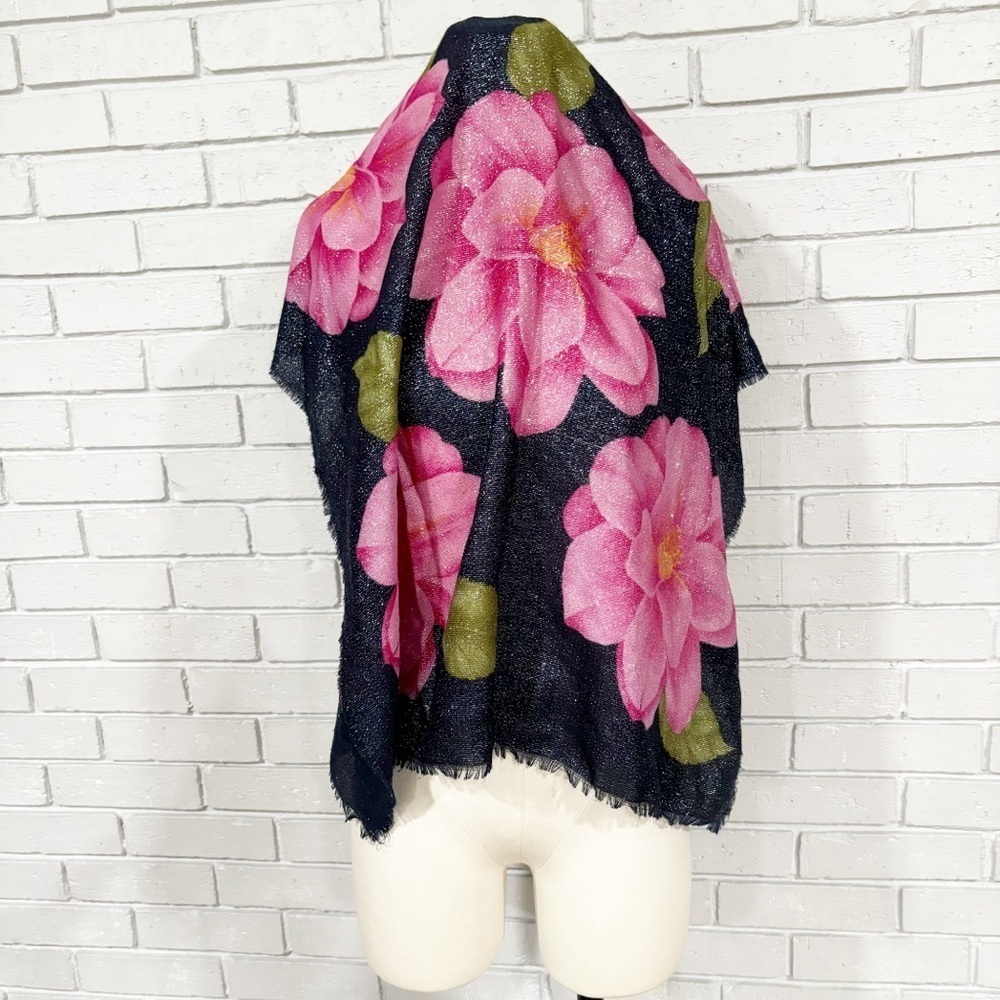 Vintage Unbranded Floral Scarf - Picture 3 of 5